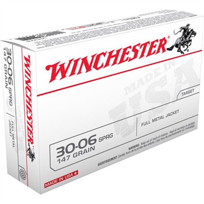 Winchester White Box Ammo 30 06 Springfield 147gr Fmj 30 06 Springfield 147gr Full Metal Jacket 20/Box