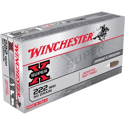 Winchester Super X Ammo 222 Remington 50gr Pointed Sp 222 Remington 50gr Pointed Soft Point 20/Box