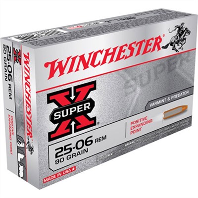 Winchester Super-X Ammo 25-06 Remington 90gr Pointed Sp - 25-06 Remington 90gr Pointed Soft Point 20/Box