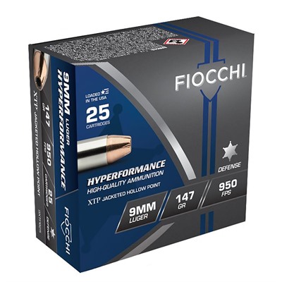 Fiocchi Ammunition Hyperformance Defense 9mm Luger Handgun Ammo