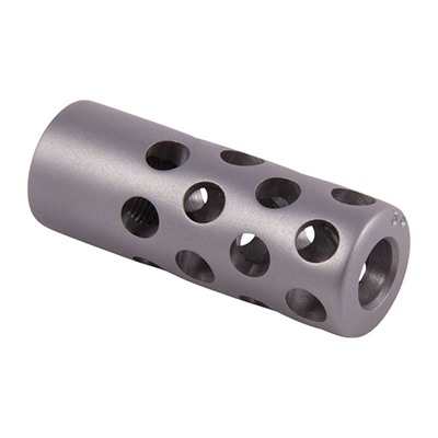 Gentry Custom Quiet Muzzle Brake 338 Caliber - Quiet Muzzle Brake 338 Caliber 9/16-28 Steel Silver