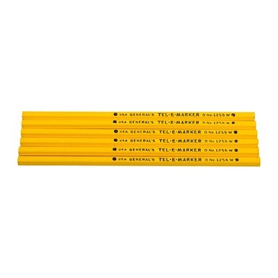 Brownells Mark-On-Anything Pencils - 6 Yellow Pencils