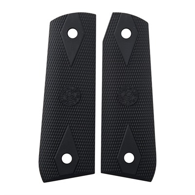 Hogue Ruger 22/45 Rubber Grips - Ruger 22/45 Rubber Grip Panels, Checkered W/Diamonds