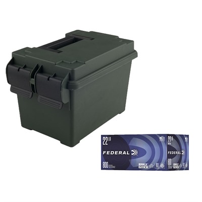 Brownells 22lr 40gr Round Nose Amm 800 Rounds W/ Ammo Can
