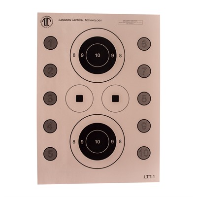 National Target Langdon Tactical Pistol Skills Target - Langdon Tactical Pistol Skills Targets 100 Pack