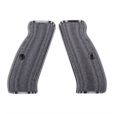 Pachmayr G-10 Tactical Pistol Grips For Cz 75 - Cz 75 Gray/Black Checkered G-10 Grips