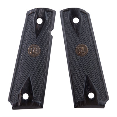 Pachmayr Renegade Wood Laminate Grips 1911 Full Size Double Diamond Charcoal Checkered in USA Specification