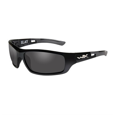 Wiley X Eyewear Slay Glasses - Slay Polarized Smoke Grey Lens Gloss Black Frame