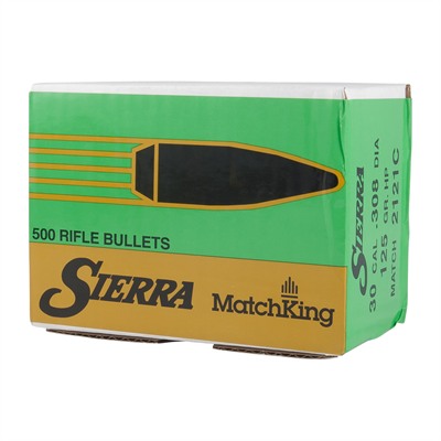 Sierra Matchking Bullets 30 Caliber (0.308") 125gr Flat Base 500/Box