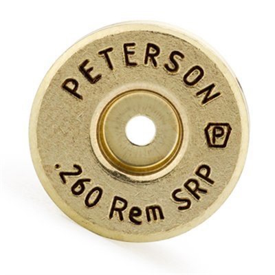 Peterson Cartridge 260 Remington Brass - 260 Remington Small Primer Brass 50/Box