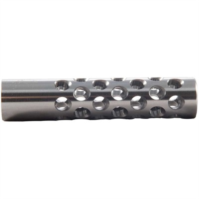 Shrewd #01 Muzzle Brake 22 Caliber - #01 Muzzle Brake 22 Caliber 7/16-28 Chrome Moly Silver