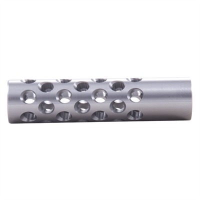 Shrewd #1 Muzzle Brake 22 Caliber - #1 Muzzle Brake 22 Caliber 1/2-28 Chrome Moly Silver