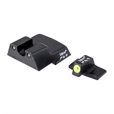 Trijicon H&K 45v/P30/Vp9 Hd Night Sight Sets - H&K 45c/P30/Vp9 Hd Sight Set, Yellow Outlined Front