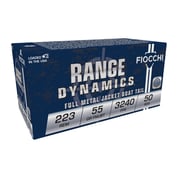 FIOCCHI AMMUNITION - RANGE DYNAMICS 223 REMINGTON FULL METAL JACKET BT RIFLE AMMO FIOCCHI AMMUNITION - RANGE DYNAMICS 223 REMINGTON FULL METAL JACKET BT RIFLE AMMO