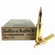 SELLIER & BELLOT - 6.5MM CREEDMOOR 140GR FULL METAL JACKET BOAT TAIL AMMO