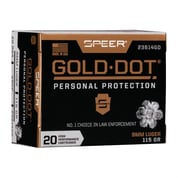 SPEER - GOLD DOT PERSONAL PROTECTION 9MM LUGER AMMO SPEER - GOLD DOT PERSONAL PROTECTION 9MM LUGER AMMO