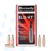 HORNADY - ELD-VT 30 CALIBER (0.308") POLYMER TIPPED BOAT TAIL BULLETS HORNADY - ELD-VT 30 CALIBER (0.308") POLYMER TIPPED BOAT TAIL BULLETS