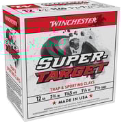 WINCHESTER - SUPER TARGET 12 GAUGE 2-3/4" 7.5 SHOT 1145 FPS SHOTGUN AMMO WINCHESTER - SUPER TARGET 12 GAUGE 2-3/4" 7.5 SHOT 1145 FPS SHOTGUN AMMO