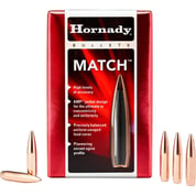 HORNADY - MATCH 6.5MM (0.264") HOLLOW POINT BOAT TAIL RIFLE BULLETS HORNADY - MATCH 6.5MM (0.264") HOLLOW POINT BOAT TAIL RIFLE BULLETS