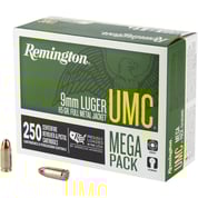 REMINGTON - REMINGTON UMC MEGA PACK 9MM 115GR MC 250/BX REMINGTON - REMINGTON UMC MEGA PACK 9MM 115GR MC 250/BX