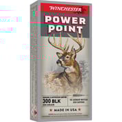 WINCHESTER - POWER POINT 300 AAC BLACKOUT SOFT POINT TIP RIFLE AMMO WINCHESTER - POWER POINT 300 AAC BLACKOUT SOFT POINT TIP RIFLE AMMO