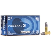 FEDERAL - CHAMPION TRAINING 22LR LEAD ROUND NOSE RIMFIRE AMMO FEDERAL - CHAMPION TRAINING 22LR LEAD ROUND NOSE RIMFIRE AMMO