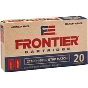 HORNADY - FRONTIER® 223 REMINGTON MATCH® BOAT TAIL HOLLOW POINT RIFLE AMMO HORNADY - FRONTIER® 223 REMINGTON MATCH® BOAT TAIL HOLLOW POINT RIFLE AMMO