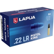 LAPUA - PISTOL KING AMMO 22 LONG RIFLE 40GR LEAD ROUND NOSE LAPUA - PISTOL KING AMMO 22 LONG RIFLE 40GR LEAD ROUND NOSE