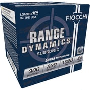 FIOCCHI AMMUNITION - RANGE DYNAMICS SUBSONIC 300 BLACKOUT MATCHKING HPBT RIFLE AMMO FIOCCHI AMMUNITION - RANGE DYNAMICS SUBSONIC 300 BLACKOUT MATCHKING HPBT RIFLE AMMO