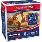 WINCHESTER - SUPER TARGET 12 GAUGE 2-3/4" 7.5 SHOT 1200 FPS SHOTGUN AMMO WINCHESTER - SUPER TARGET 12 GAUGE 2-3/4" 7.5 SHOT 1200 FPS SHOTGUN AMMO