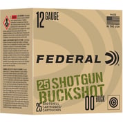 FEDERAL - BUCKSHOT 12 GAUGE 2-3/4" #00 BUCKSHOT SHOTGUN AMMO FEDERAL - BUCKSHOT 12 GAUGE 2-3/4" #00 BUCKSHOT SHOTGUN AMMO