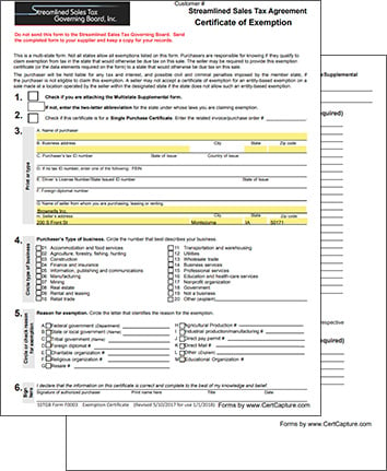 Tax Exemption Form