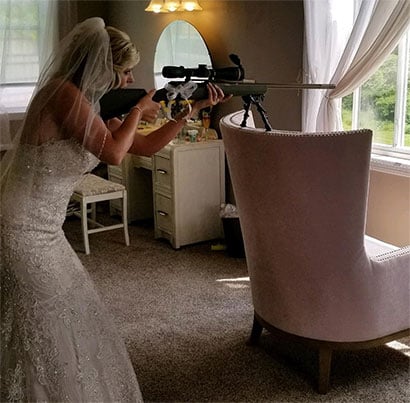 Something you don't see in every wedding album.